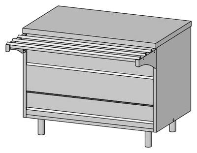 Прилавок для горячих напитков ЦМИ Волга ПГН (1500х700(1030)х870 мм)